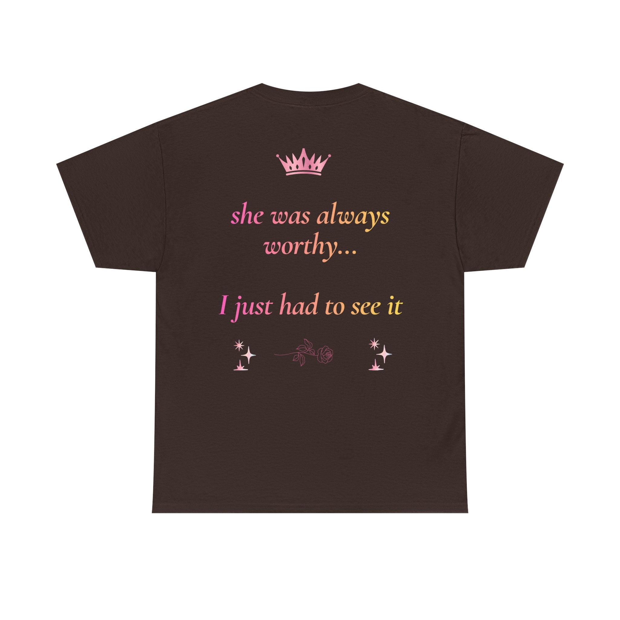 Falling in love with the Girl I am becoming Seeing Your Worth & Magic Tee | Self Love Quote, Positive Affirmation T-Shirt