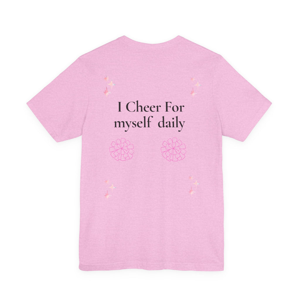 Be Your Own Cheerleader T-Shirt | Cheer Pom-Poms Motivational Tee