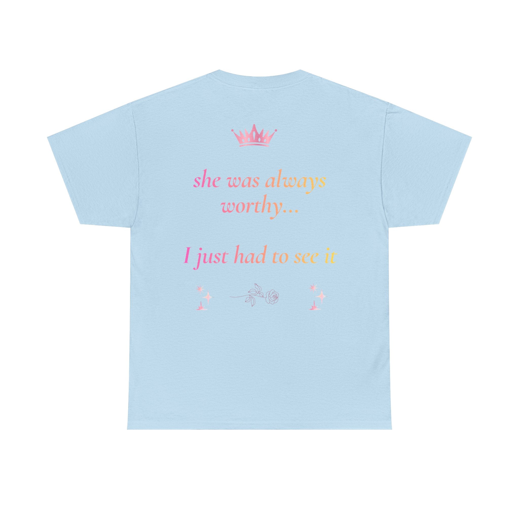 Falling in love with the Girl I am becoming Seeing Your Worth & Magic Tee | Self Love Quote, Positive Affirmation T-Shirt