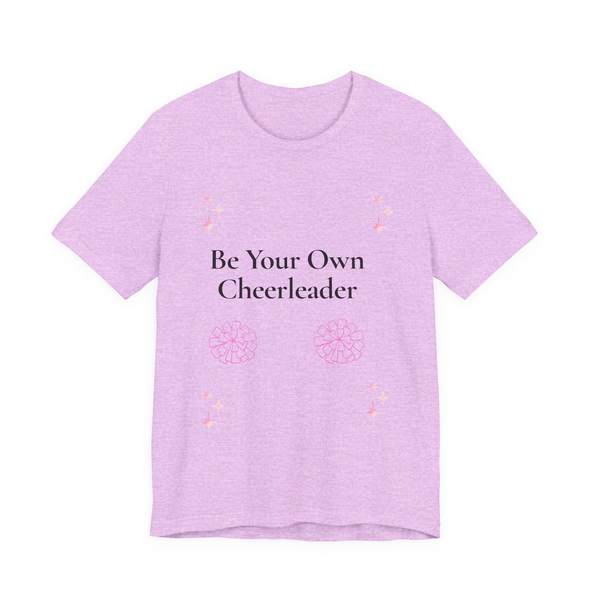 Be Your Own Cheerleader T-Shirt | Cheer Pom-Poms Motivational Tee