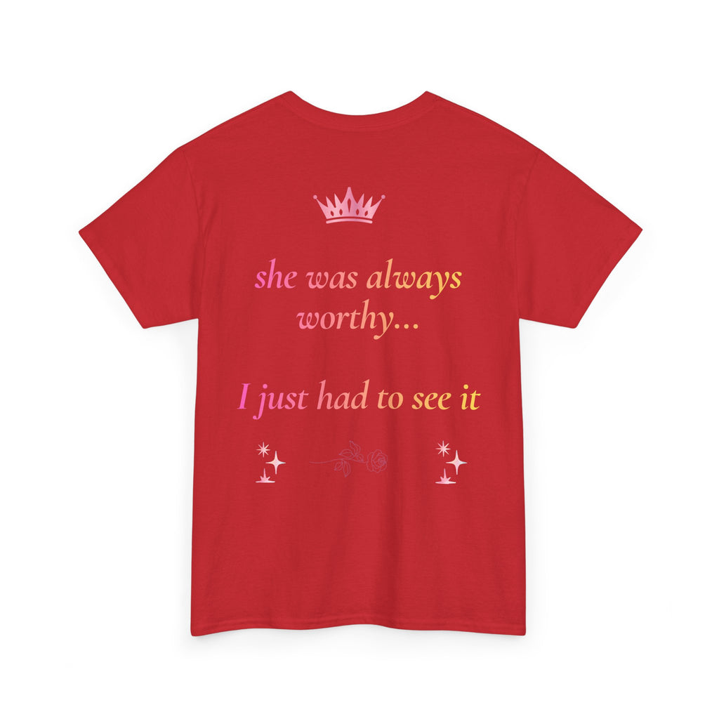 Falling in love with the Girl I am becoming Seeing Your Worth & Magic Tee | Self Love Quote, Positive Affirmation T-Shirt