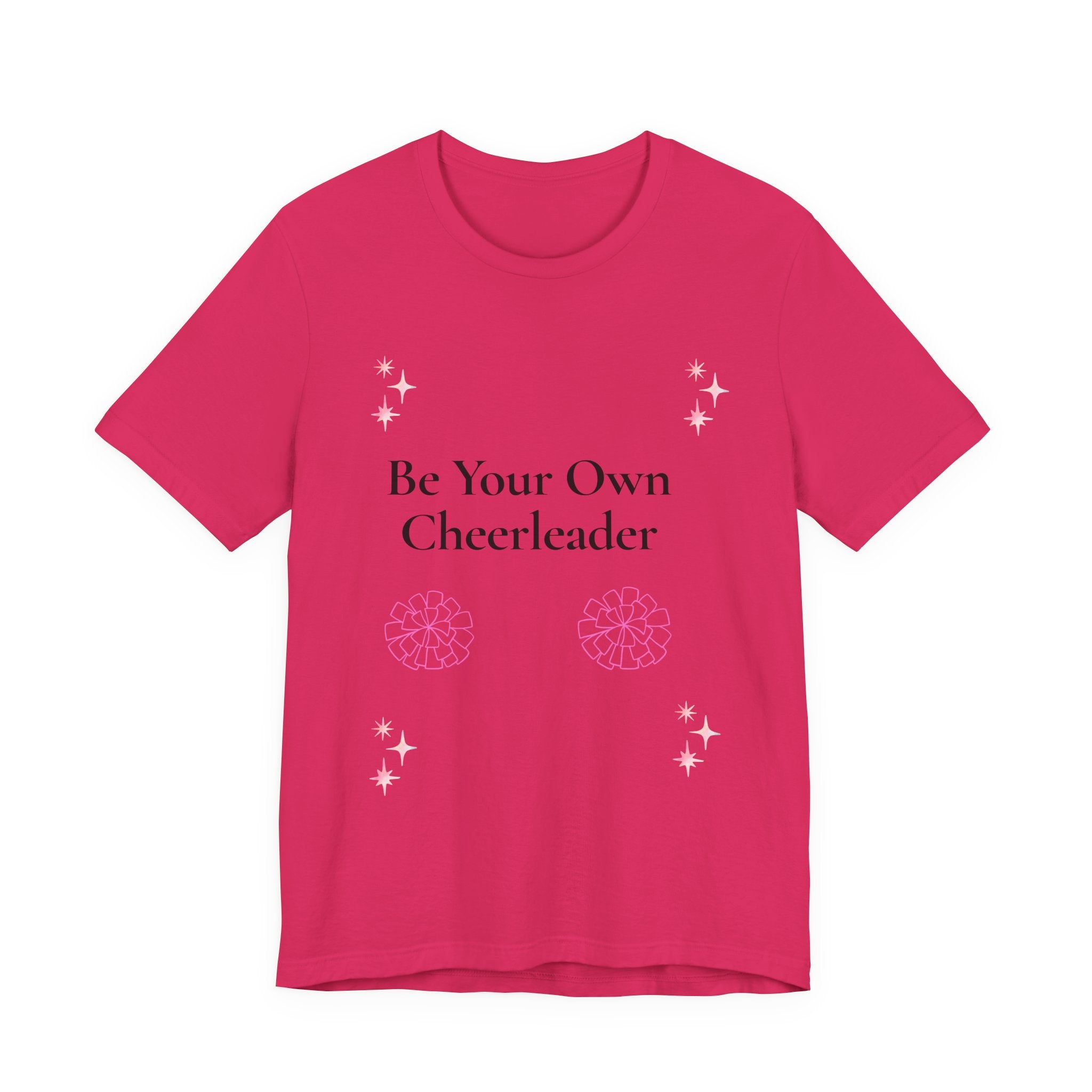 Be Your Own Cheerleader T-Shirt | Cheer Pom-Poms Motivational Tee
