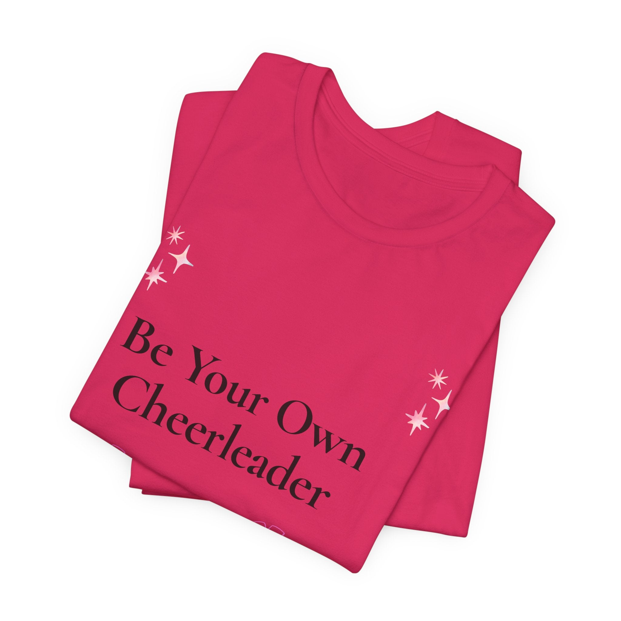 Be Your Own Cheerleader T-Shirt | Cheer Pom-Poms Motivational Tee
