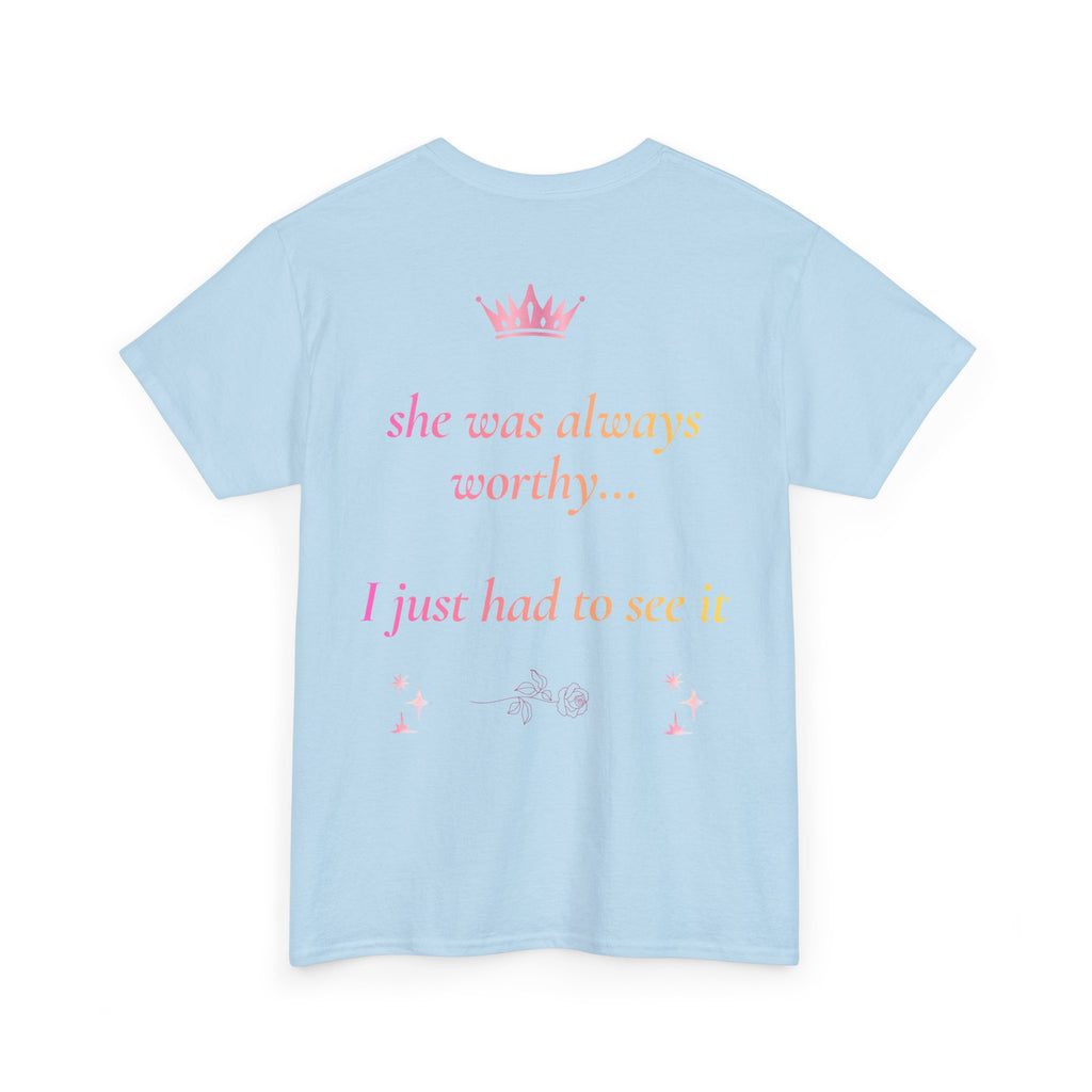 Falling in love with the Girl I am becoming Seeing Your Worth & Magic Tee | Self Love Quote, Positive Affirmation T-Shirt
