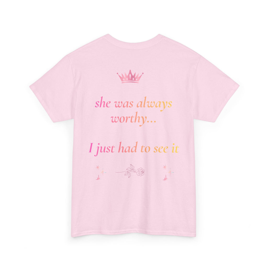 Falling in love with the Girl I am becoming Seeing Your Worth & Magic Tee | Self Love Quote, Positive Affirmation T-Shirt