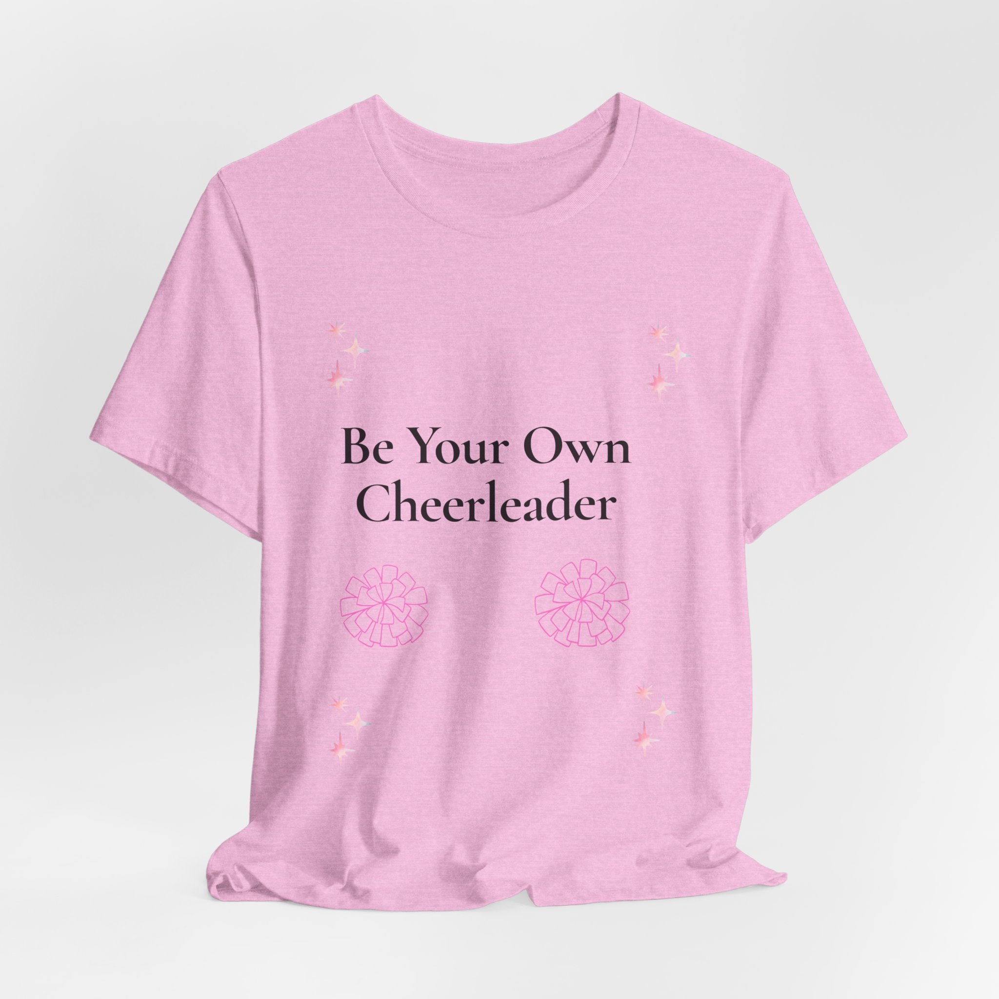 Be Your Own Cheerleader T-Shirt | Cheer Pom-Poms Motivational Tee