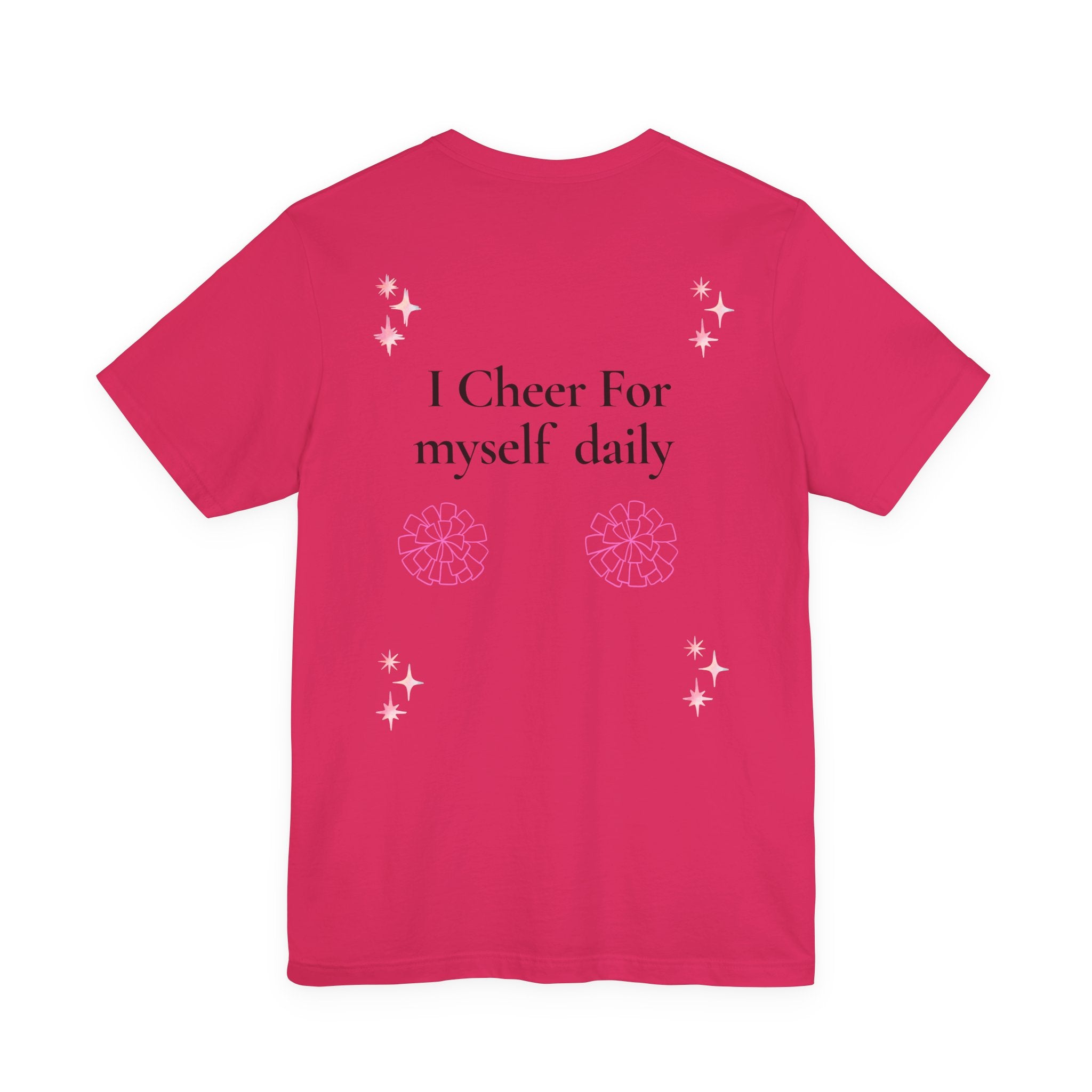 Be Your Own Cheerleader T-Shirt | Cheer Pom-Poms Motivational Tee